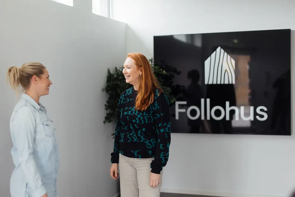 Materialprøver i showroomet hos Follohus